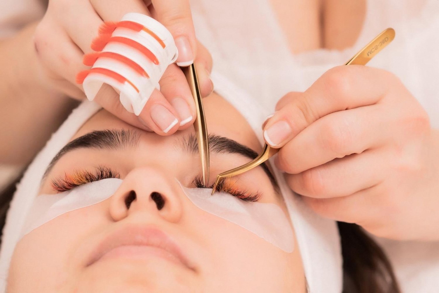 Close-up of a facial microneedling and skin treatment being performed in a Dubai clinic
